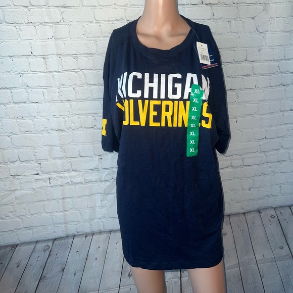 Champion Tops - BRAND NWT Champion Michigan Wolverines blue & yellow shirt size XL
